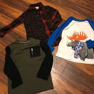 Bundle of boys 4/5 long sleeve shirts
